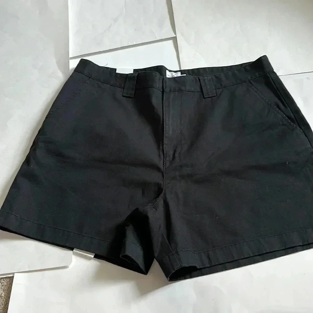 Calvin Klein regiment twill shorts black size 16 NWT